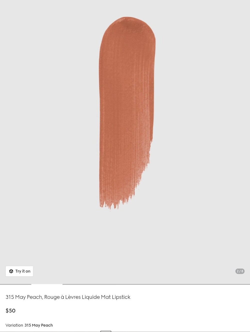 Gucci Liquid Matte Lipstick - May Peach - Picture 2 of 7